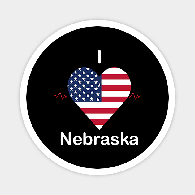 I love Nebraska Magnet by FUNEMPIRE